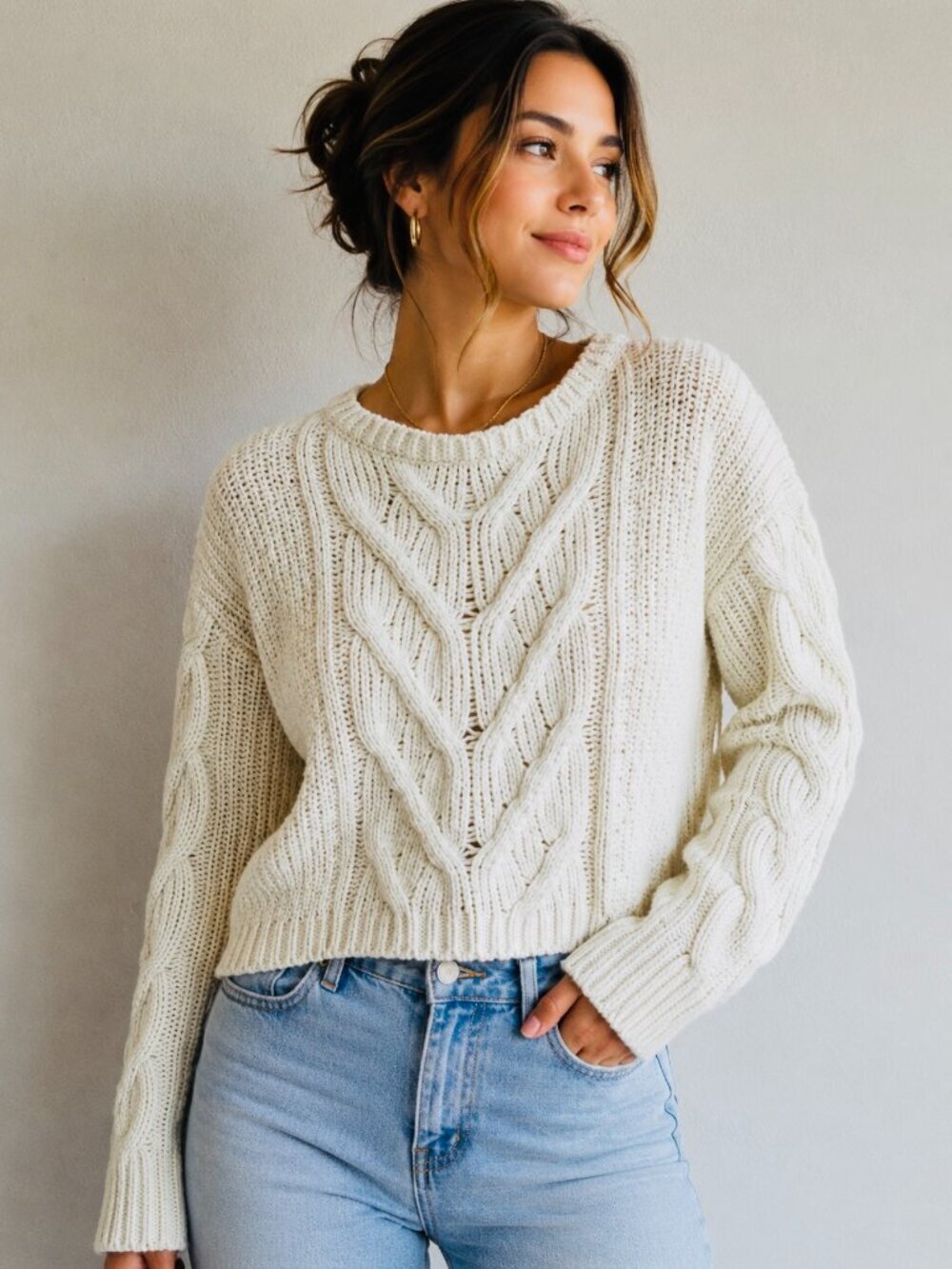 Aeropostale White Winter sweater / Coat - Size XS (Like New)